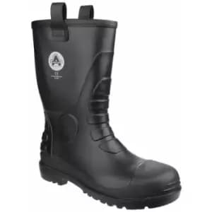 Amblers Safety Unisex FS90 Waterproof Pull On Safety Rigger Boot (7 UK) (Black) - Black