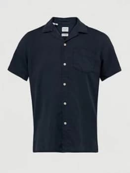 Selected Revere Collar Shirt - Navy