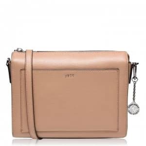 DKNY Sutton Chain Medium Boxy Cross Body Bag - Latte