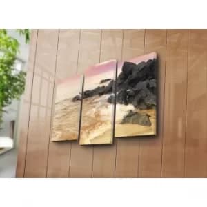 3NATPAT-39 Multicolor Decorative Canvas Painting (3 Pieces)