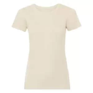 Russell Womens/Ladies Organic Short-Sleeved T-Shirt (L) (Natural)