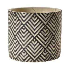 Crossland Grove Merlin Pot Black/Natural Large 170x170x155Mm