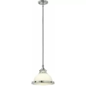 Loops - 1 Bulb Ceiling Pendant Light Fitting Chrome LED E27 60W Bulb