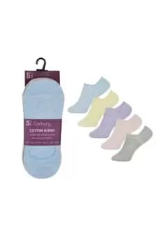 Cotton Blend No Show Socks (5 Pairs)