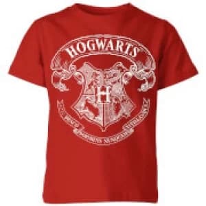 Harry Potter Hogwarts Crest Kids T-Shirt - Red - 11-12 Years