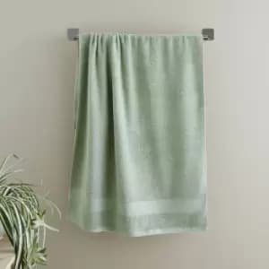 Catherine Lansfield Anti-Bacterial 100% Cotton Bath Sheet, Sage