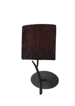 Eve Wall Lamp Switched 1 Light E27, Anthracite with Black Oval Shade