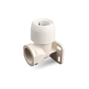 Hep2O Wall Plate Elbow Black 15mm X 1/2 Inch Pushfit Hx6/15W