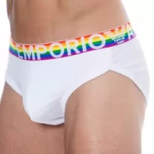 Emporio Armani Rainbow Cotton Briefs - White M