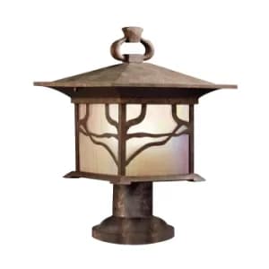 Kichler Morris Outdoor 1 Light Pedestal Lantern Copper IP44