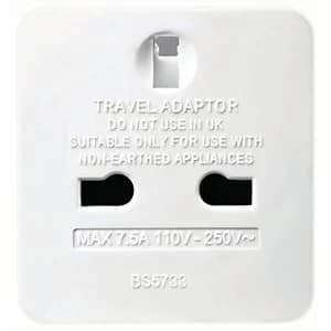 Masterplug UK to Europe Travel Plug Adaptor - Pack of 2