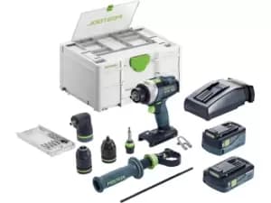 Festool TPC18/45,0/4,0I-Set/XL 18V 4Ah 5Ah BL Percussion Drill Kit