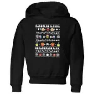 Muppets Pattern Kids Christmas Hoodie - Black - 11-12 Years