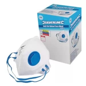Silverline Fold Flat Valved Face Mask FFP2 NR Display Box 25pk FFP2 NR 282404