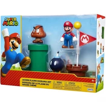 World Of Nintendo Super Mario Acorn Plains Diorama Figure Set