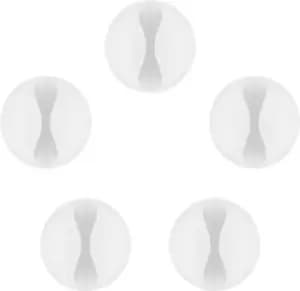 Goobay Cable Management 1 Slot, White, 5 pcs