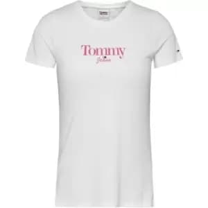 Tommy Jeans Tjw Skinny Essential Logo 1 Ss - White