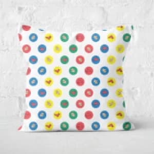 Twister White Square Cushion - 40x40cm - Soft Touch