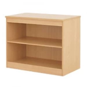 Dams International Bookcase with 1 Shelf Deluxe 1020 x 550 x 725mm Beech