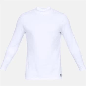 Under Armour Armour ColdGear Fitted Base Layer Top Mens - White