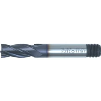 20.00MM HSS-Co 8% Threaded Shank Multi Flute End Mills - TiAlN Coated - Swisstech