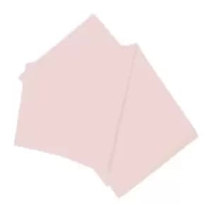 Belledorm Brushed Cotton Flat Sheet (Double) (Powder Pink)