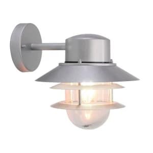 1 Light Outdoor Wall Lantern Light Silver IP44, E27