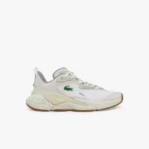 Lacoste Womens Aceshot Textile and Synthetic Trainers Size 3 UK Off White