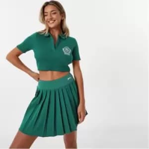 Slazenger Sofia Richie Polo Crop Top - Green