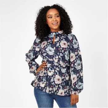 Biba BIBA Bohemian Long Sleeve Top - seventies flora