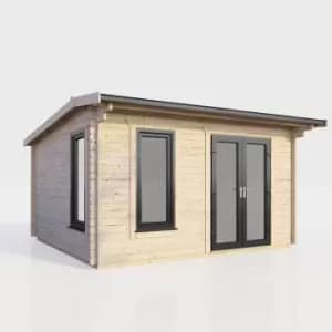 Power 14x10 Apex Log Cabin - Right Hand Door