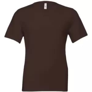 Canvas Mens Jersey Short Sleeve V-Neck T-Shirt (2XL) (Brown)