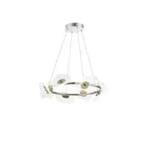 Amsterdam Ring Ceiling Pendant, 8 Light 6W LED, 4000K, 3700lm, Polished Chrome