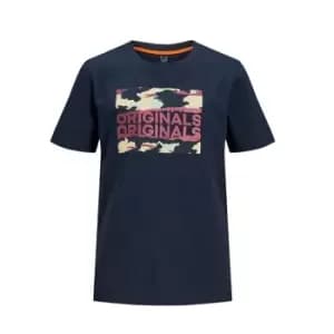 Jack Jones JORCAMERON TEE boys's Childrens T shirt in Blue - Sizes 11 years,13 years,15 years