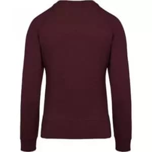 Kariban Womens/Ladies Organic Raglan Sweatshirt (M) (Wine Heather)