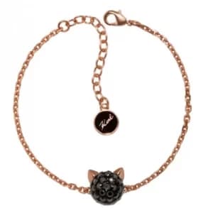 Ladies Karl Lagerfeld Rose Gold Plated Choupette Bracelet