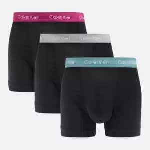 Calvin Klein Mens 3 Pack Boxer Trunks - Wild Aster/Grey Heather/Arctic Green - XL