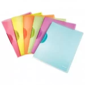 Leitz Magic Color Clip File A4 - Assorted Colours - Outer carton of 6