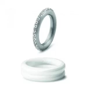 Ladies Swatch Bijoux Stainless Steel Ring Size L Deluxe Trio