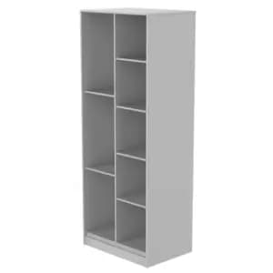 Sherwood Matt Grey 8 Compartments Freestanding Bookcase (H)1970mm (W)740mm (D)530mm