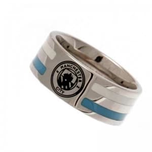 Steel Striped Ring - Manchester City FC