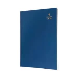 Collins A5 Desk Diary Day Per Page Blue 2024 52-60.23
