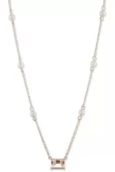 Ladies Lauren Ralph Lauren NK 16" PEARL PENDANT-GLD/PEARL/SILK Necklace 14N00271