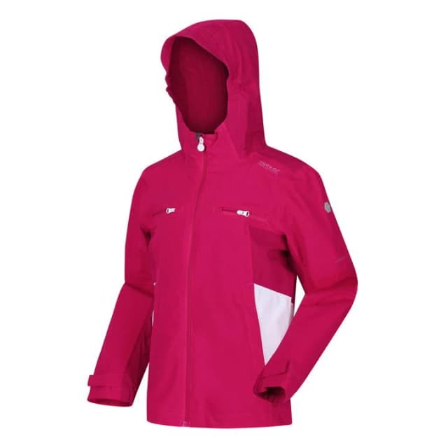 Regatta Pink 'Highton II' Waterproof Breathable Hooded Jacket - age 3-4