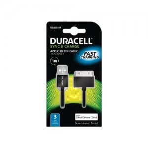 Duracell Sync/Charge Cable 1 Metre Black