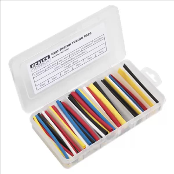 Genuine SEALEY HST100MC Heat Shrink Tubing Assortment 95pc 100mm Mixed Colours
