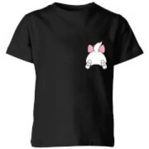 Disney Marie Backside Kids T-Shirt - Black - 11-12 Years