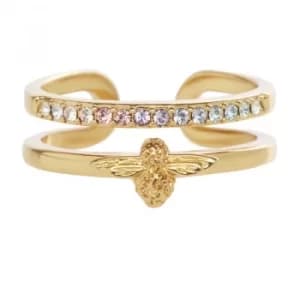Rainbow Bee Gold Ring OBJAMR27