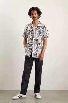 Navy Slim Fit Shadow Check Trousers