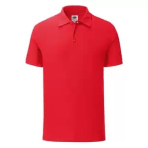 Fruit Of The Loom Mens Tailored Poly/Cotton Piqu Polo Shirt (M) (Red)
